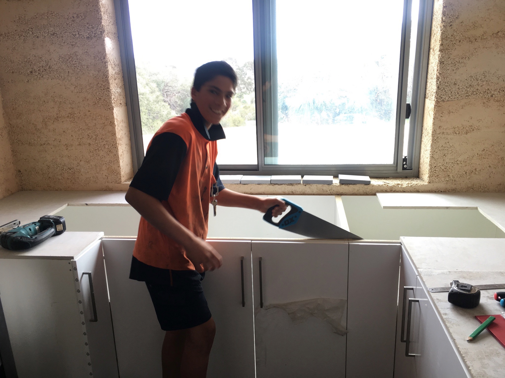 17 September 2018 Cutting out the Kitchen Sink base