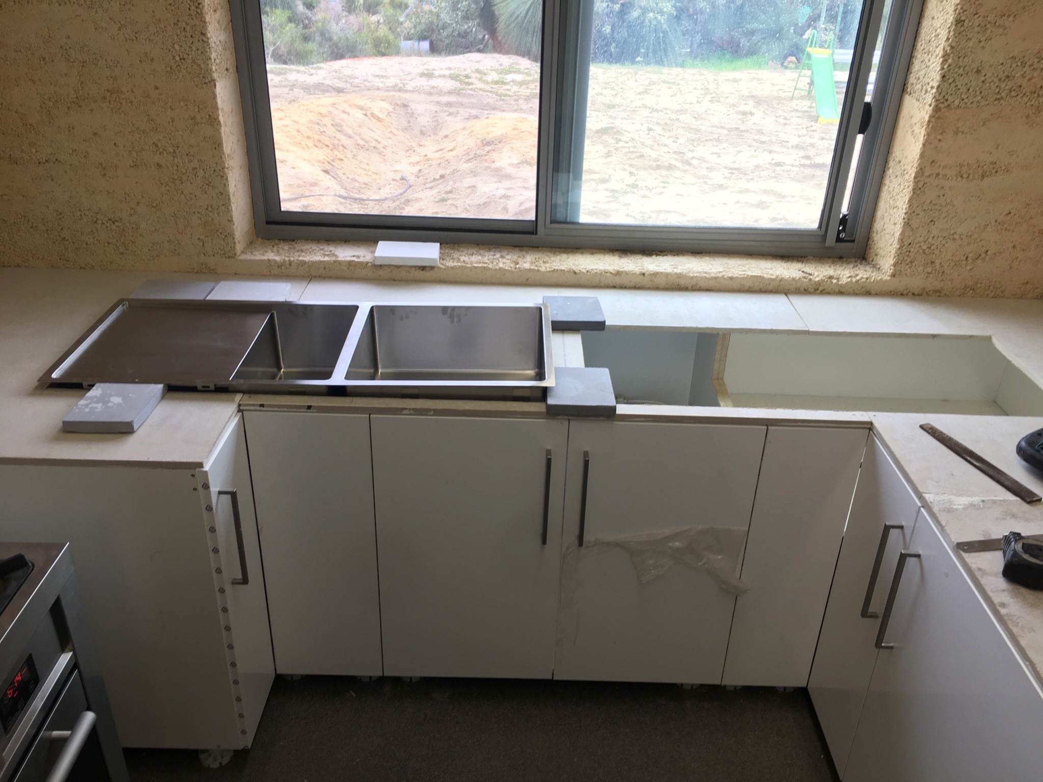 17 September 2018 Cutting out the Kitchen Sink base