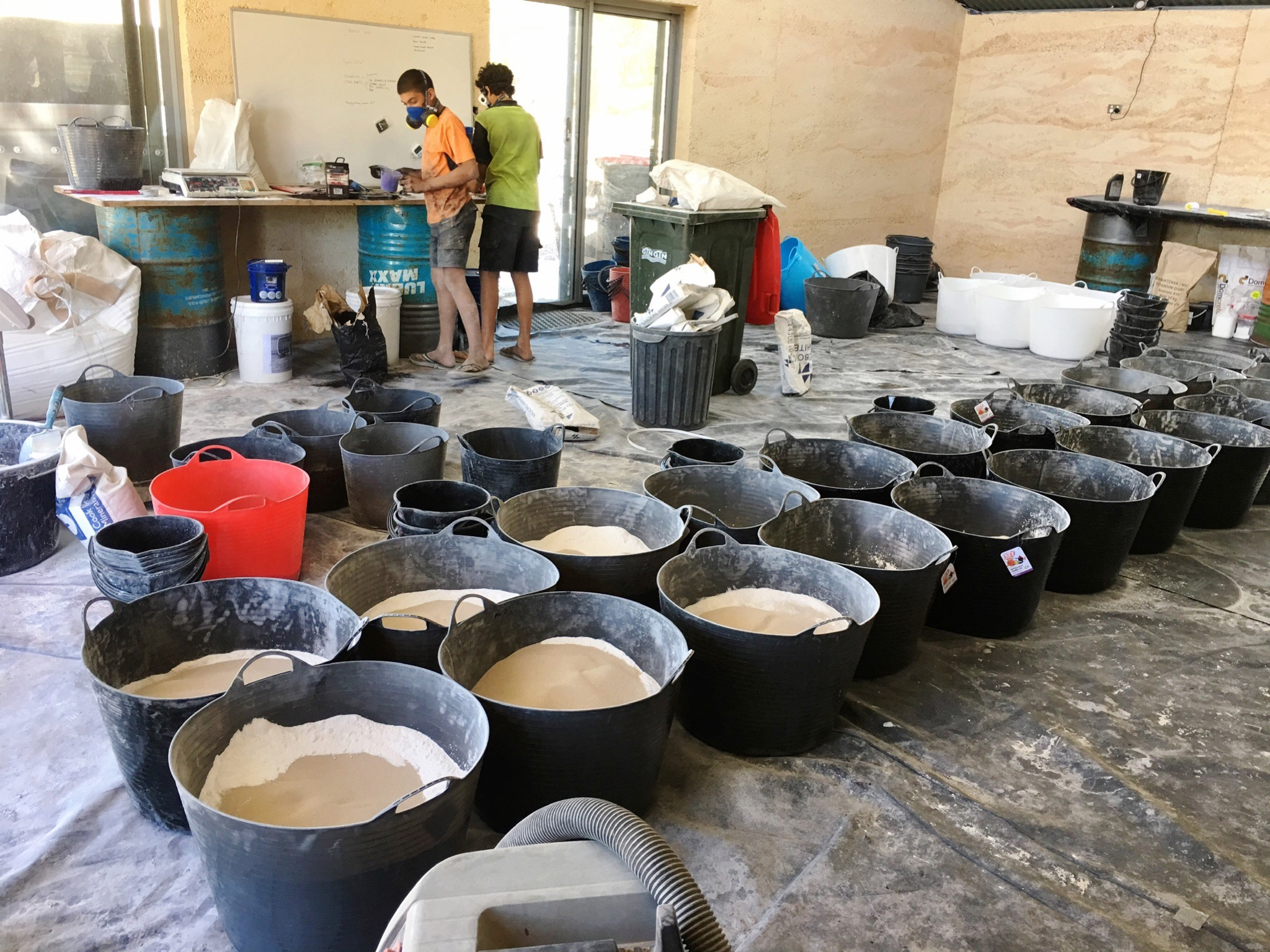 20 November 2018 Preparing GFRC Batches for Kitchen Counter Top