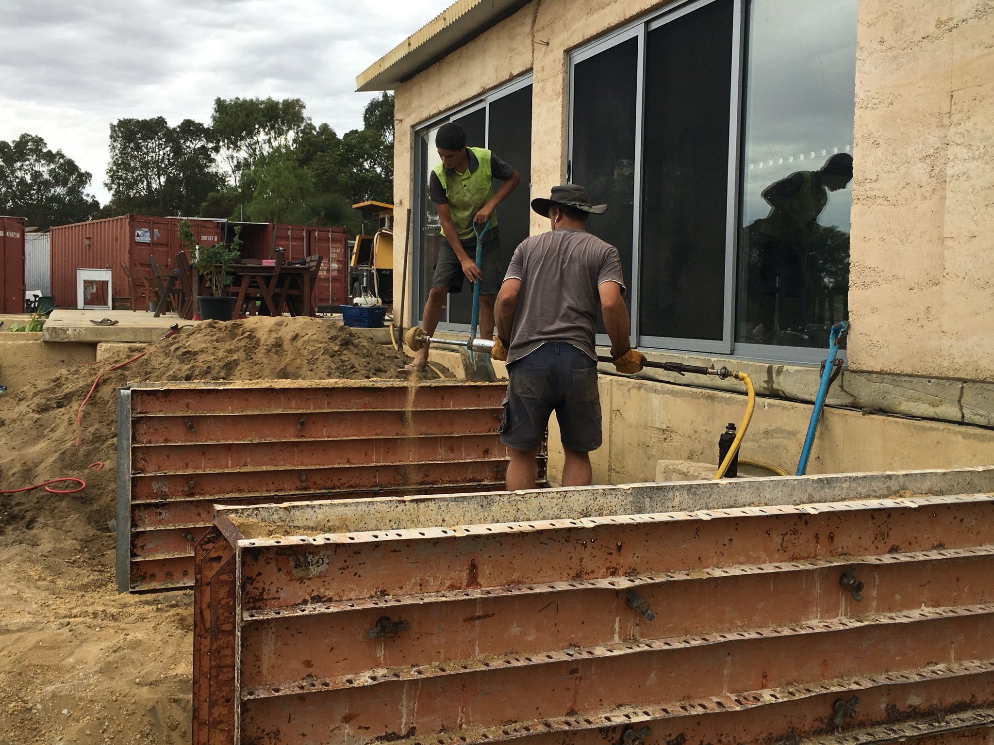1 April 2019 N Verandah Support Walls Ramming