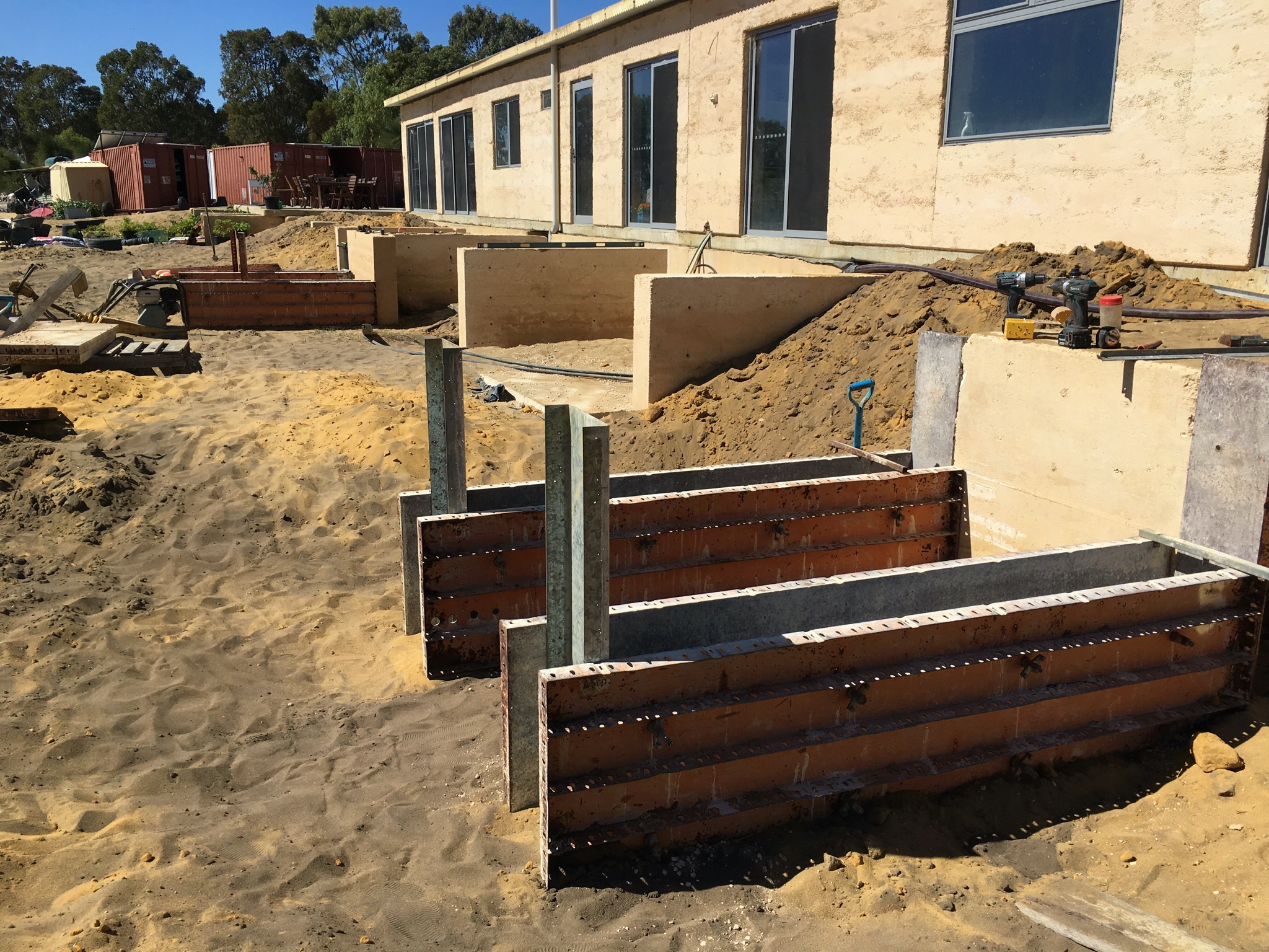 8 April 2019 N Verandah Step Walls