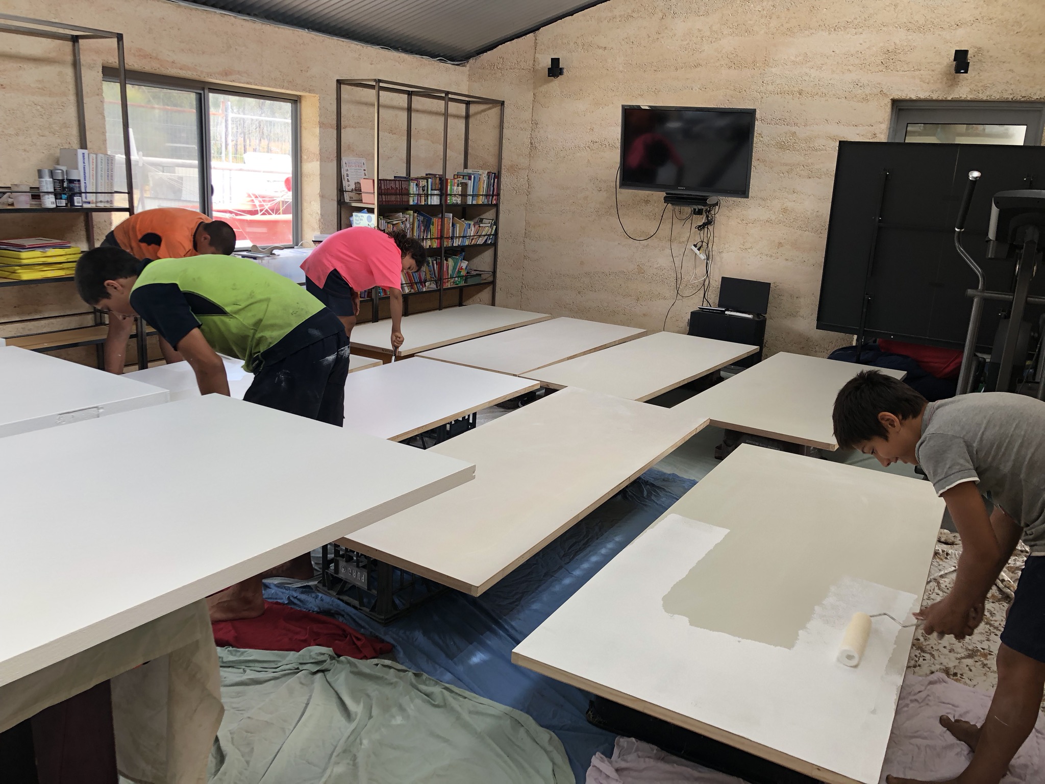 3 October 2019 Painting the Doors!