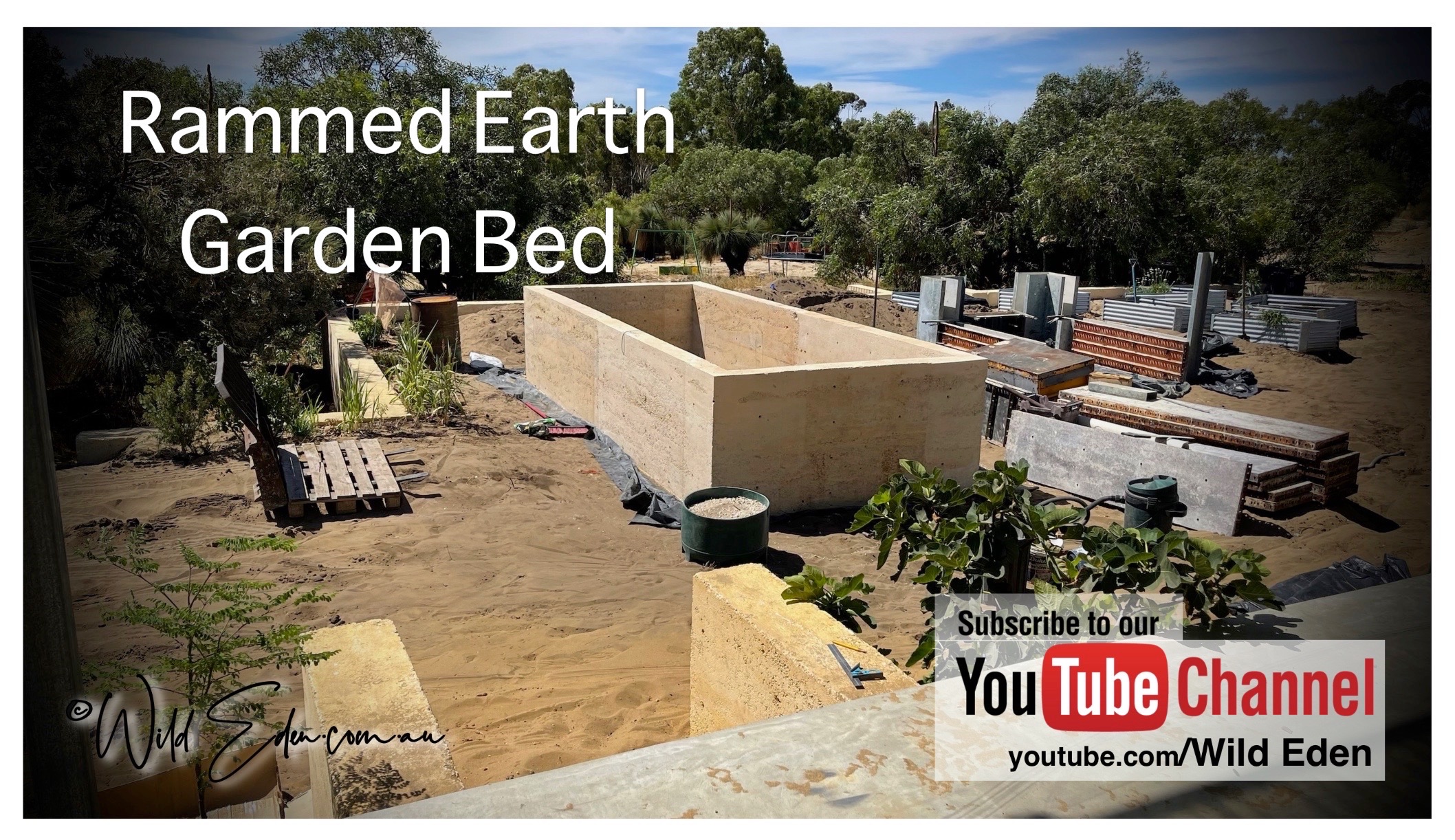 9 March 2022 Rammed Earth Garden Beds