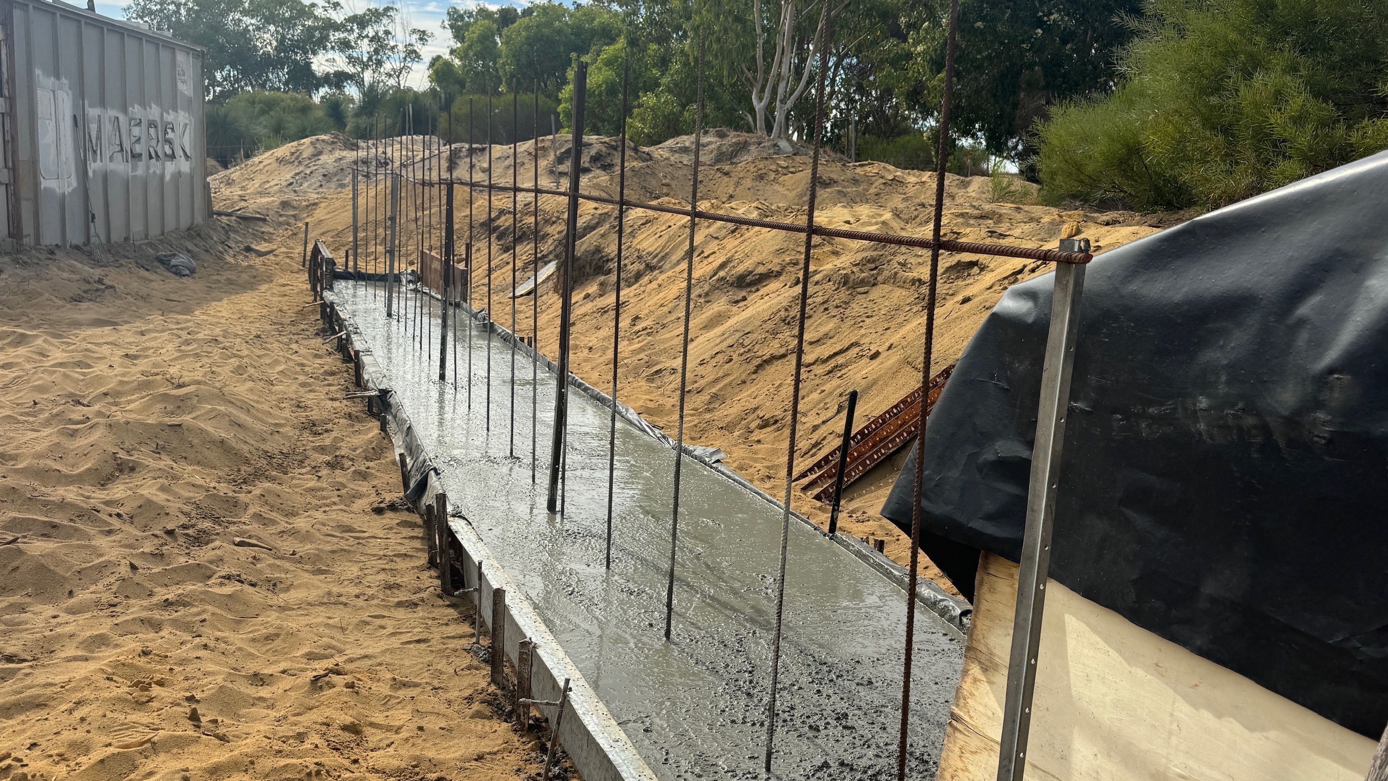 7 April 2025 E Retaining Wall Base