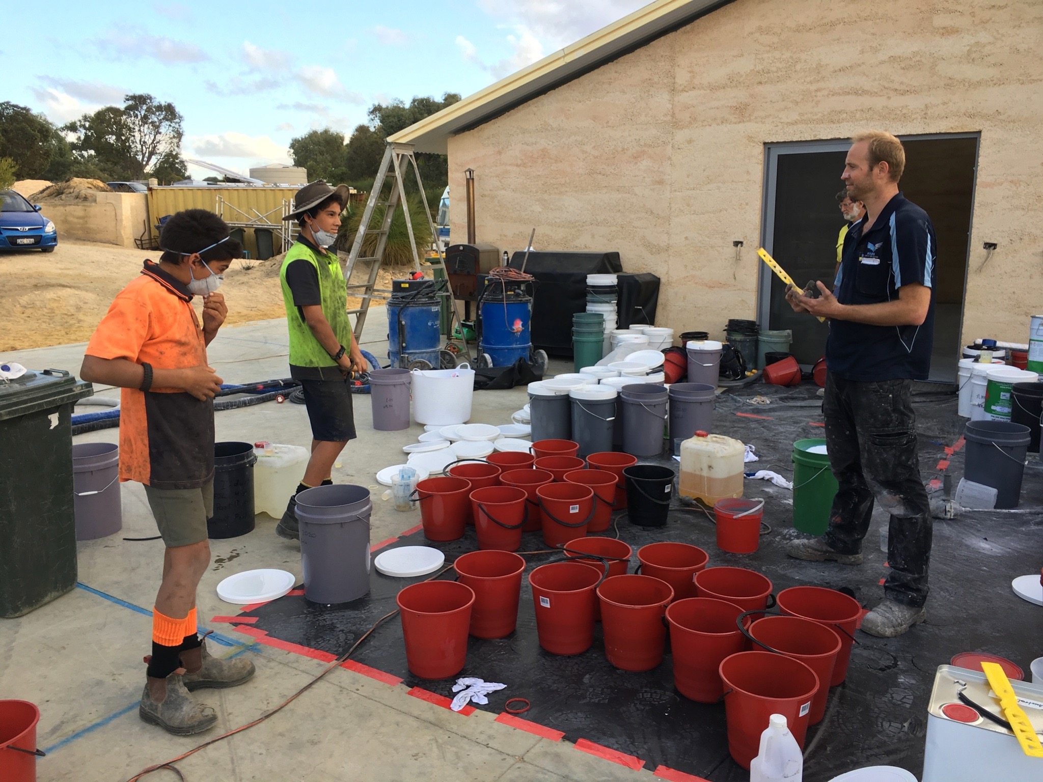 1 May 2018 Hawke doing the Epoxy Flooring