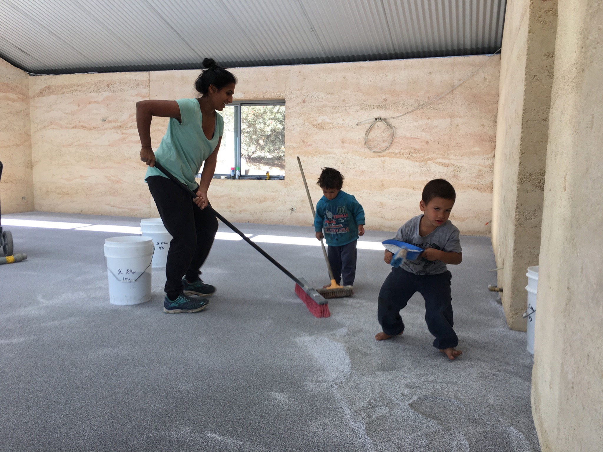 1 May 2018 Hawke doing the Epoxy Flooring