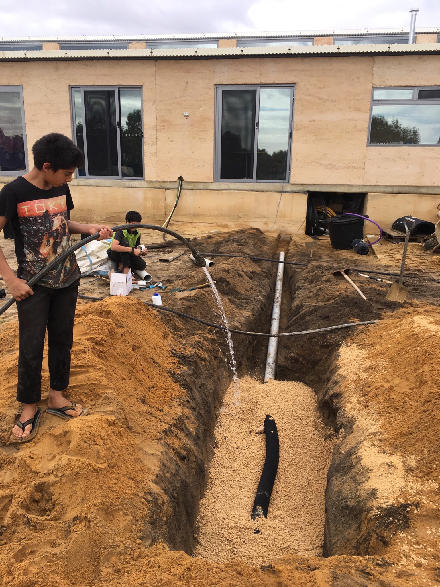 28 July 2018 Absorbtion Trench nearly finshed
