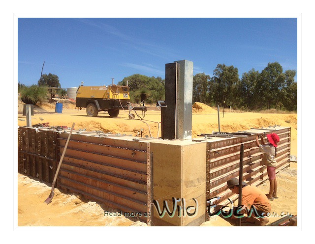 11 March 2014 First Slab retaining wall section
