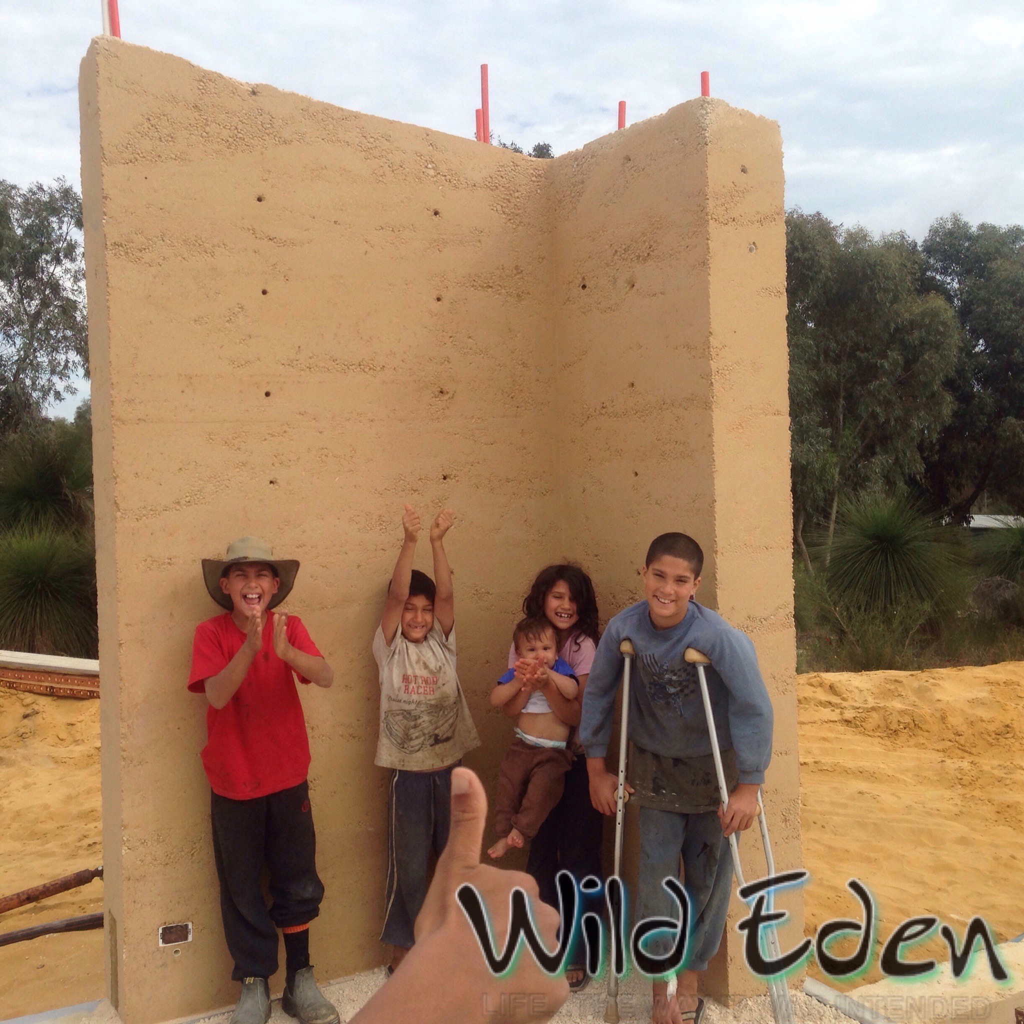 9 September 2015 YES! First wall of house - Bedroom 1 NW Corner